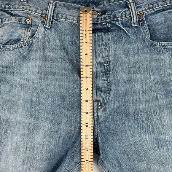 VTG Levis 501 Jeans Mens 38x30‎ Blue Straight Button Fly Stone Wash Y2K Denim - Picture 6 of 11